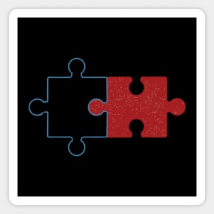 Puzzle us - Red piece Magnet